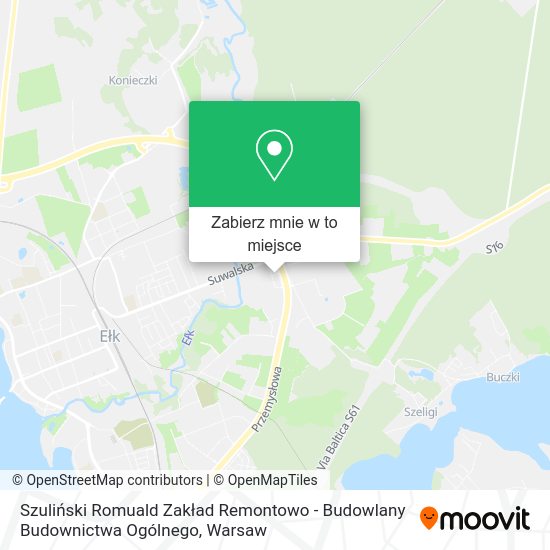 Mapa Szuliński Romuald Zakład Remontowo - Budowlany Budownictwa Ogólnego