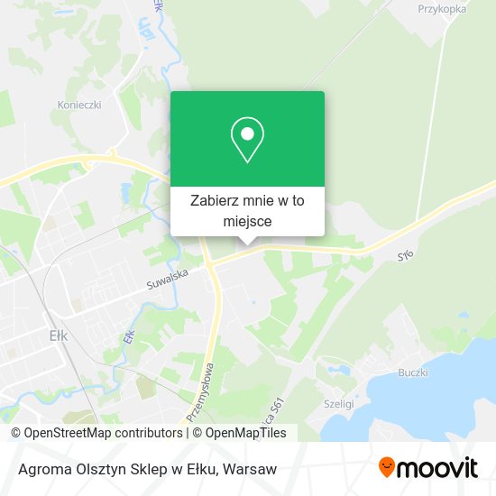 Mapa Agroma Olsztyn Sklep w Ełku