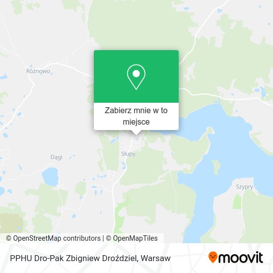 Mapa PPHU Dro-Pak Zbigniew Droździel