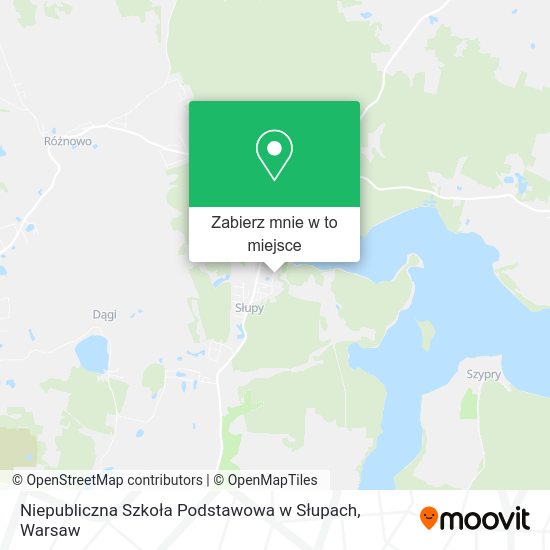 Mapa Niepubliczna Szkoła Podstawowa w Słupach