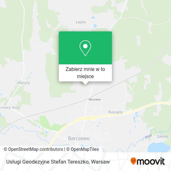 Mapa Usługi Geodezyjne Stefan Tereszko