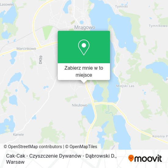 Mapa Cak-Cak - Czyszczenie Dywanów - Dąbrowski D.