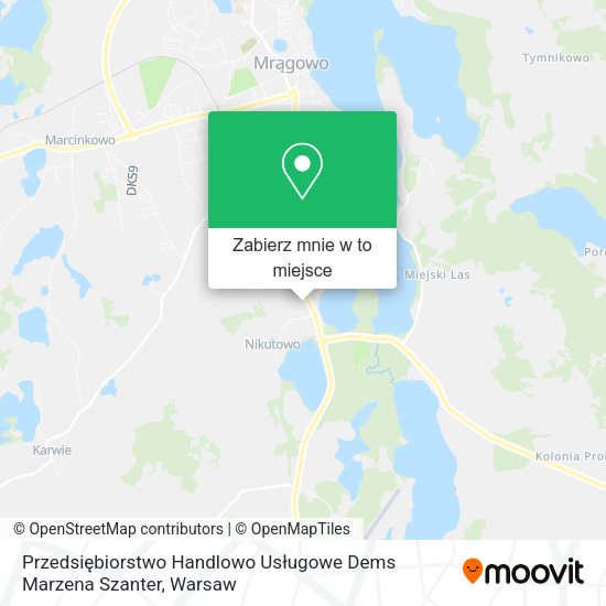 Mapa Przedsiębiorstwo Handlowo Usługowe Dems Marzena Szanter