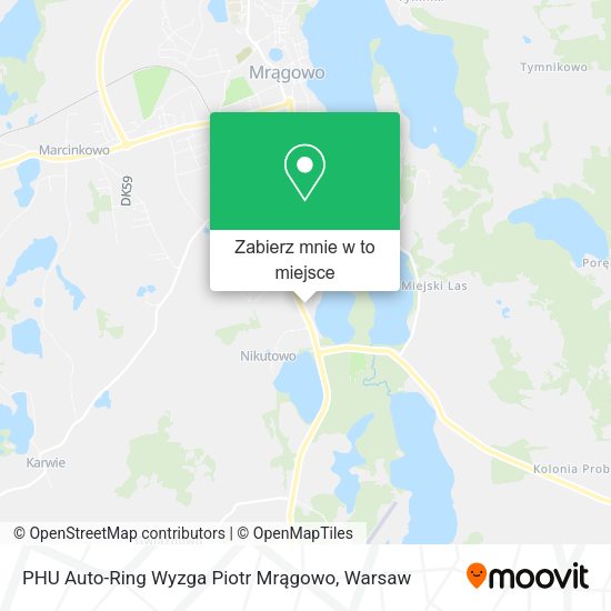 Mapa PHU Auto-Ring Wyzga Piotr Mrągowo