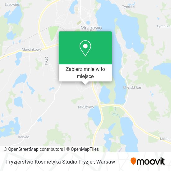 Mapa Fryzjerstwo Kosmetyka Studio Fryzjer