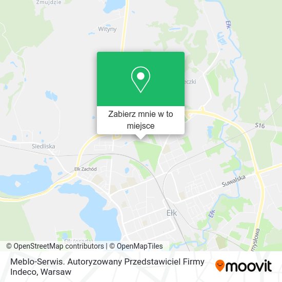 Mapa Meblo-Serwis. Autoryzowany Przedstawiciel Firmy Indeco