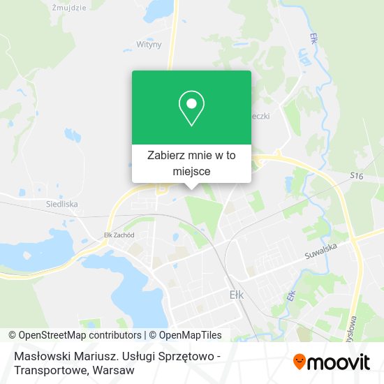 Mapa Masłowski Mariusz. Usługi Sprzętowo - Transportowe