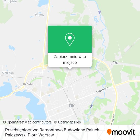 Mapa Przedsiębiorstwo Remontowo Budowlane Paluch Palczewski Piotr