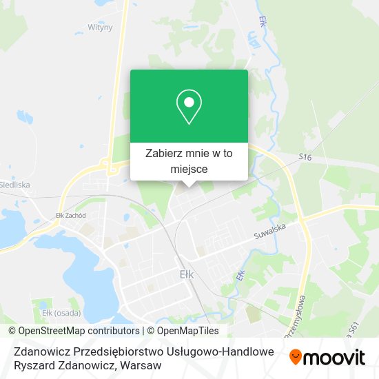 Mapa Zdanowicz Przedsiębiorstwo Usługowo-Handlowe Ryszard Zdanowicz