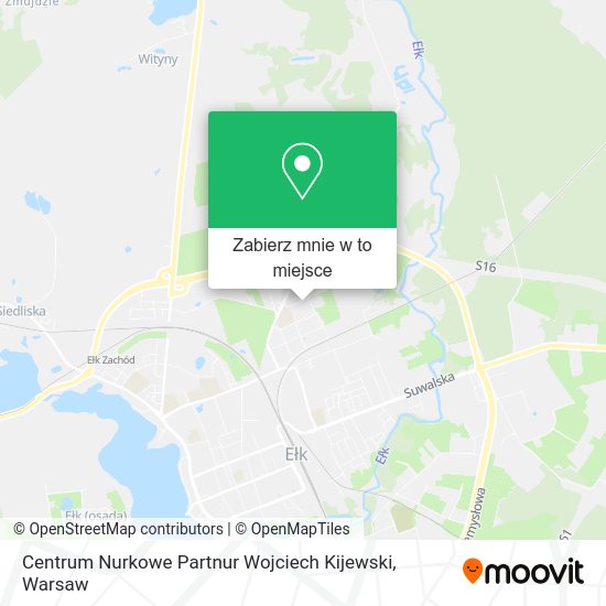 Mapa Centrum Nurkowe Partnur Wojciech Kijewski