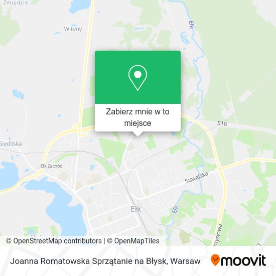 Mapa Joanna Romatowska Sprzątanie na Błysk