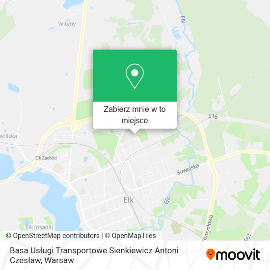 Mapa Basa Usługi Transportowe Sienkiewicz Antoni Czesław