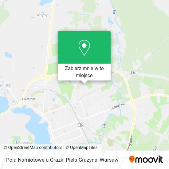 Mapa Pola Namiotowe u Grazki Piela Grazyna