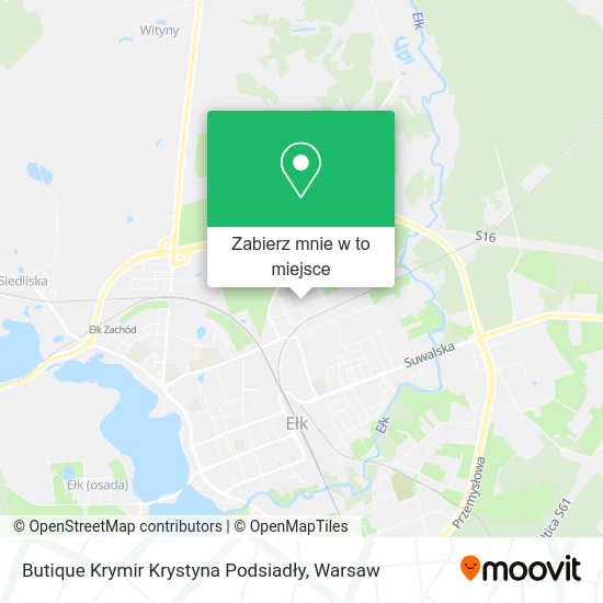 Mapa Butique Krymir Krystyna Podsiadły