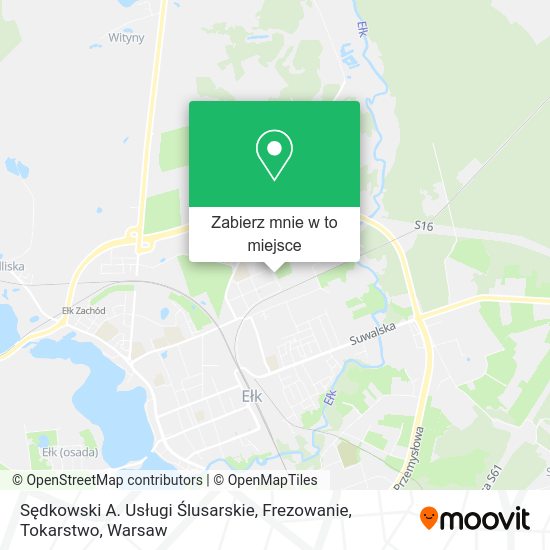 Mapa Sędkowski A. Usługi Ślusarskie, Frezowanie, Tokarstwo