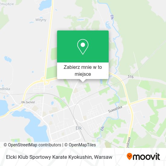 Mapa Elcki Klub Sportowy Karate Kyokushin