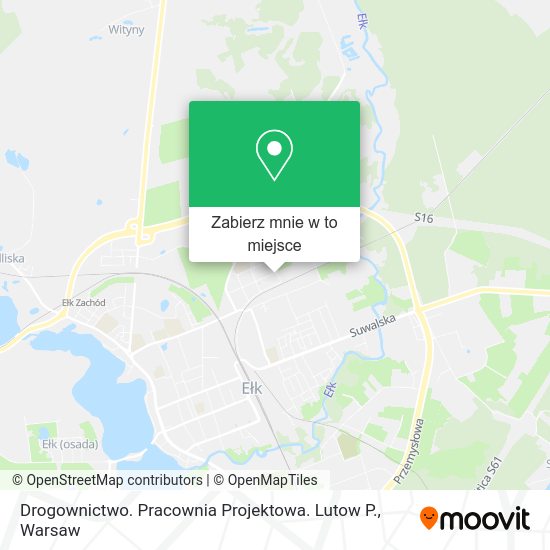 Mapa Drogownictwo. Pracownia Projektowa. Lutow P.