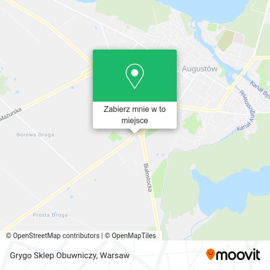 Mapa Grygo Sklep Obuwniczy