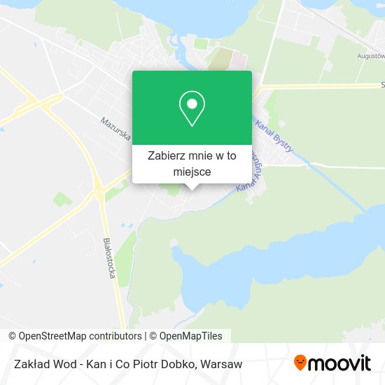 Mapa Zakład Wod - Kan i Co Piotr Dobko