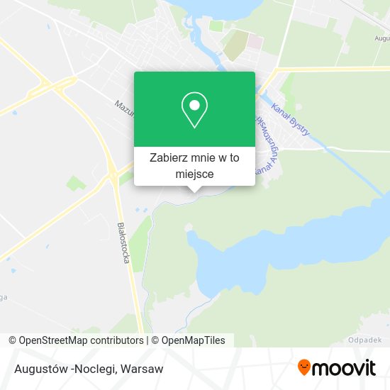 Mapa Augustów -Noclegi