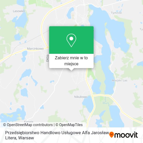 Mapa Przedsiębiorstwo Handlowo Usługowe Alfa Jarosław Litera