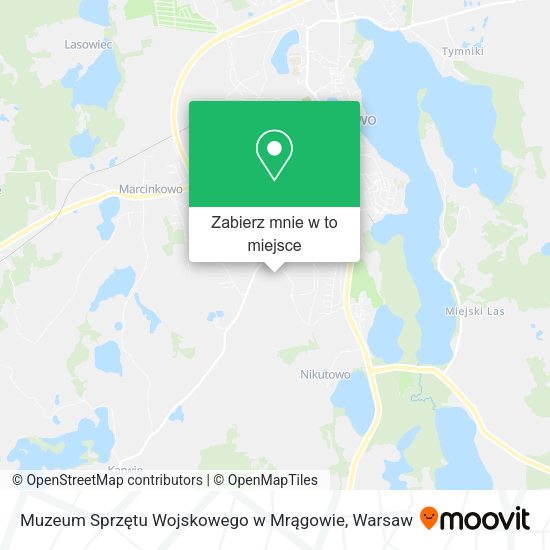 Mapa Muzeum Sprzętu Wojskowego w Mrągowie