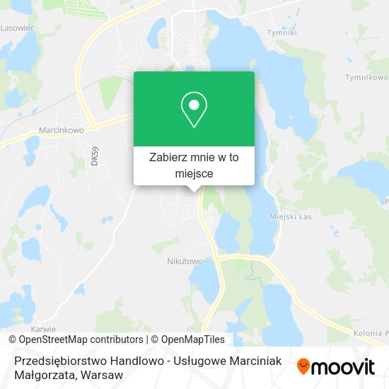 Mapa Przedsiębiorstwo Handlowo - Usługowe Marciniak Małgorzata