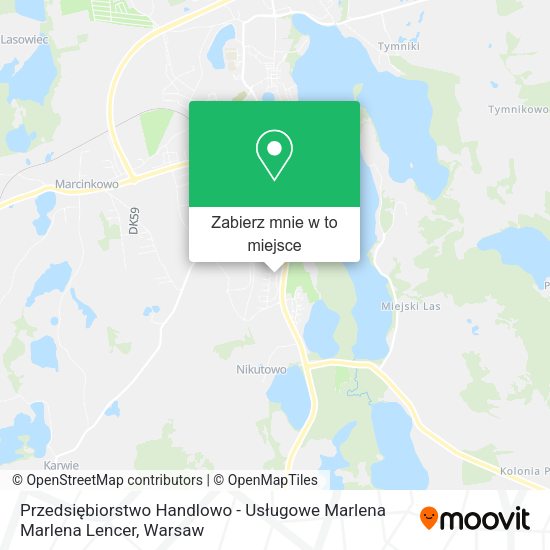 Mapa Przedsiębiorstwo Handlowo - Usługowe Marlena Marlena Lencer