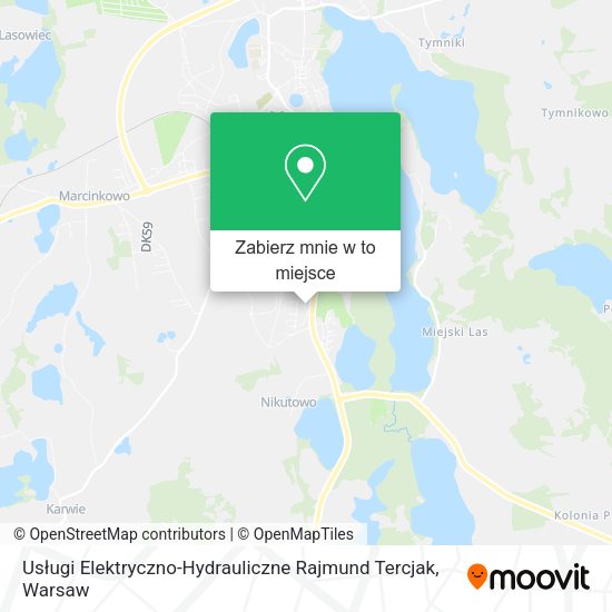 Mapa Usługi Elektryczno-Hydrauliczne Rajmund Tercjak