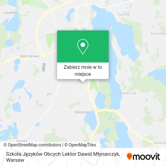 Mapa Szkoła Języków Obcych Lektor Dawid Młynarczyk