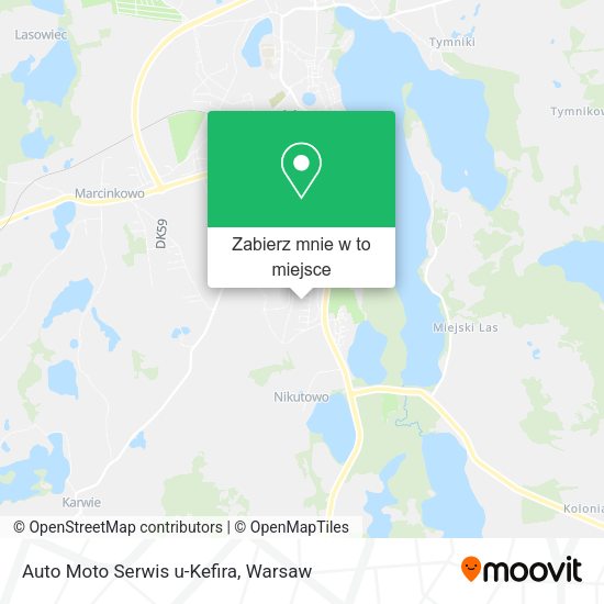 Mapa Auto Moto Serwis u-Kefira