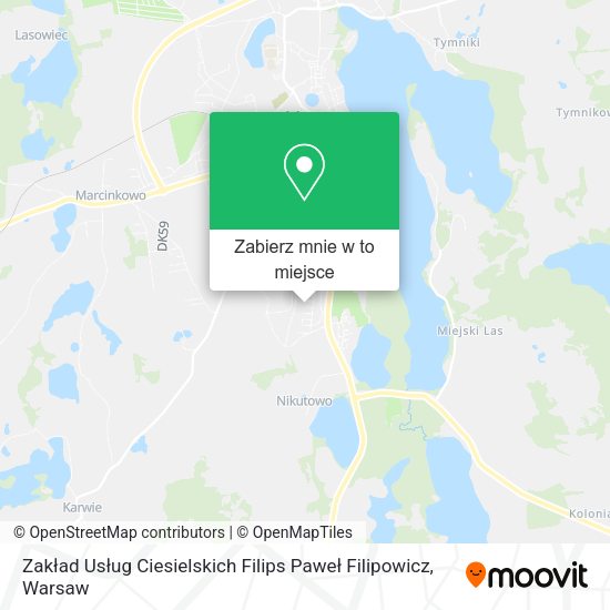 Mapa Zakład Usług Ciesielskich Filips Paweł Filipowicz