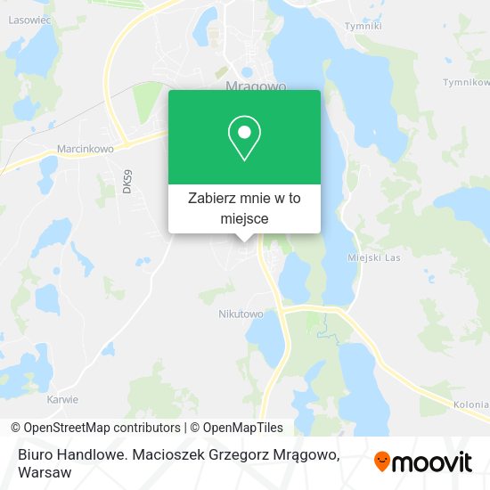 Mapa Biuro Handlowe. Macioszek Grzegorz Mrągowo