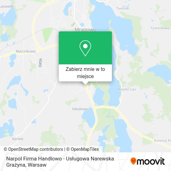 Mapa Narpol Firma Handlowo - Usługowa Narewska Grażyna