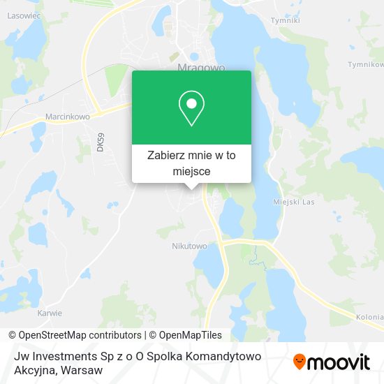 Mapa Jw Investments Sp z o O Spolka Komandytowo Akcyjna