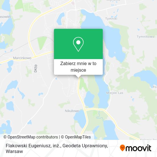 Mapa Flakowski Eugeniusz, inż., Geodeta Uprawniony