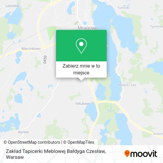 Mapa Zakład Tapicerki Meblowej Bałdyga Czesław