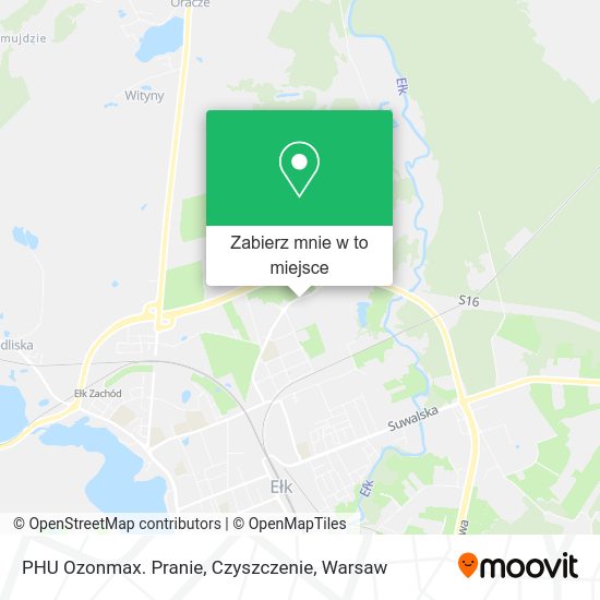 Mapa PHU Ozonmax. Pranie, Czyszczenie