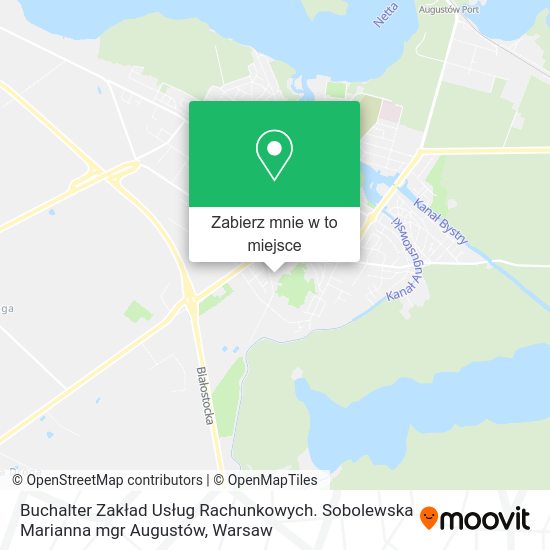 Mapa Buchalter Zakład Usług Rachunkowych. Sobolewska Marianna mgr Augustów