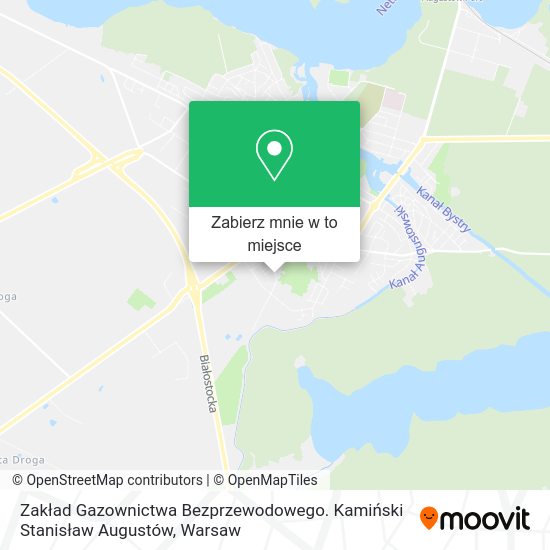 Mapa Zakład Gazownictwa Bezprzewodowego. Kamiński Stanisław Augustów