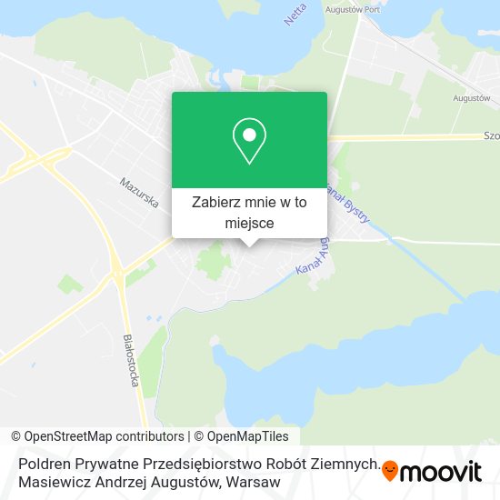 Mapa Poldren Prywatne Przedsiębiorstwo Robót Ziemnych. Masiewicz Andrzej Augustów