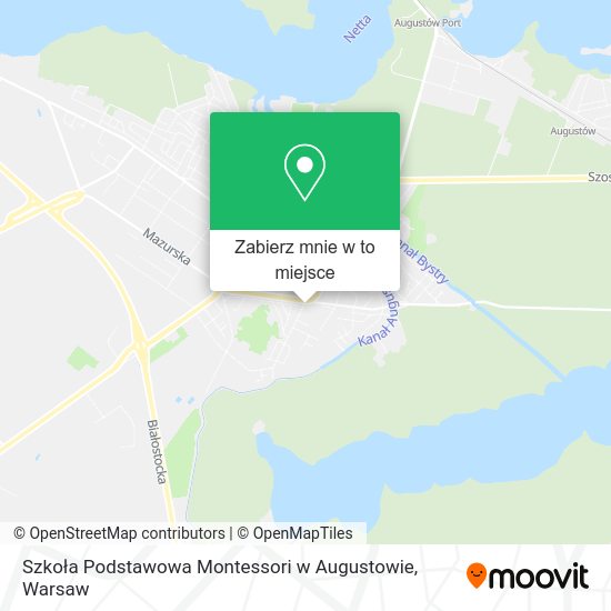 Mapa Szkoła Podstawowa Montessori w Augustowie