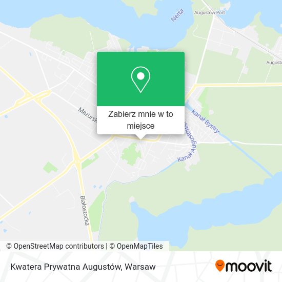 Mapa Kwatera Prywatna Augustów