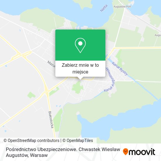 Mapa Pośrednictwo Ubezpieczeniowe. Chwastek Wiesław Augustów