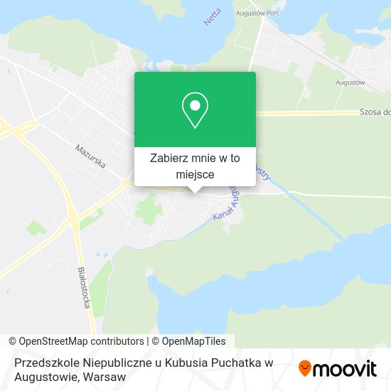 Mapa Przedszkole Niepubliczne u Kubusia Puchatka w Augustowie