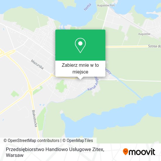 Mapa Przedsiębiorstwo Handlowo Usługowe Zitex