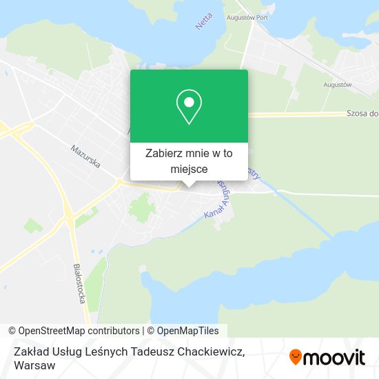 Mapa Zakład Usług Leśnych Tadeusz Chackiewicz