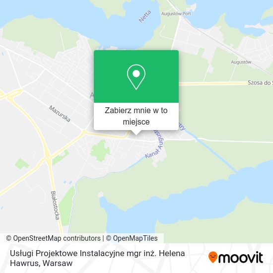 Mapa Usługi Projektowe Instalacyjne mgr inż. Helena Hawrus