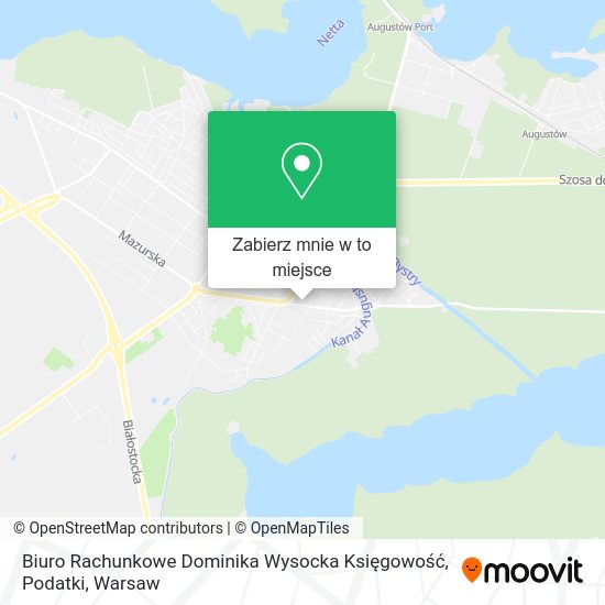 Mapa Biuro Rachunkowe Dominika Wysocka Księgowość, Podatki