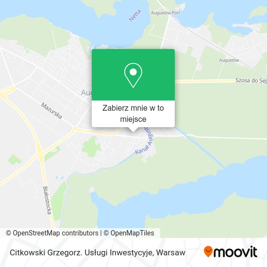 Mapa Citkowski Grzegorz. Usługi Inwestycyje